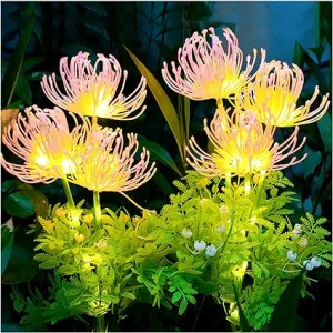 5. Solar Garden Lights with Glowing Flowers & Stems