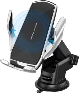 Auto-Clamping Smart Sensor Car Phone Mount with 10W Fast Charging